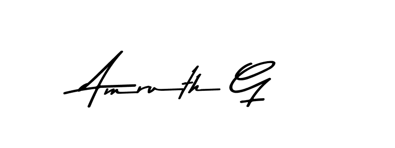 The best way (Asem Kandis PERSONAL USE) to make a short signature is to pick only two or three words in your name. The name Amruth G include a total of six letters. For converting this name. Amruth G signature style 9 images and pictures png