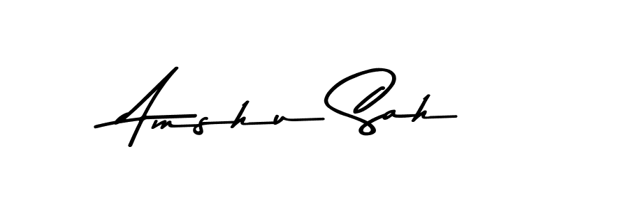 Design your own signature with our free online signature maker. With this signature software, you can create a handwritten (Asem Kandis PERSONAL USE) signature for name Amshu Sah. Amshu Sah signature style 9 images and pictures png