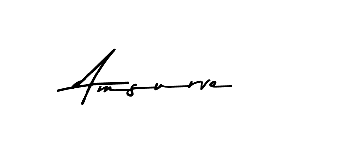 Use a signature maker to create a handwritten signature online. With this signature software, you can design (Asem Kandis PERSONAL USE) your own signature for name Amsurve. Amsurve signature style 9 images and pictures png