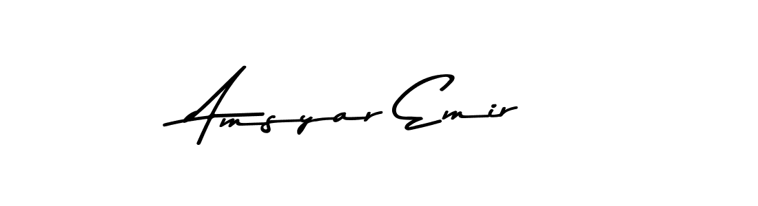 Amsyar Emir stylish signature style. Best Handwritten Sign (Asem Kandis PERSONAL USE) for my name. Handwritten Signature Collection Ideas for my name Amsyar Emir. Amsyar Emir signature style 9 images and pictures png