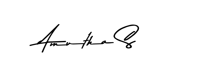 Also You can easily find your signature by using the search form. We will create Amutha S name handwritten signature images for you free of cost using Asem Kandis PERSONAL USE sign style. Amutha S signature style 9 images and pictures png