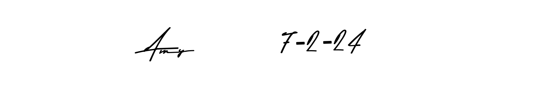 How to make Amy         7-2-24 signature? Asem Kandis PERSONAL USE is a professional autograph style. Create handwritten signature for Amy         7-2-24 name. Amy         7-2-24 signature style 9 images and pictures png