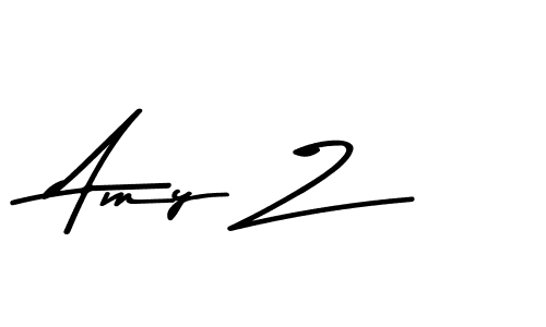 How to make Amy Z name signature. Use Asem Kandis PERSONAL USE style for creating short signs online. This is the latest handwritten sign. Amy Z signature style 9 images and pictures png