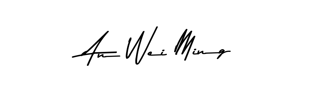 Create a beautiful signature design for name An Wei Ming. With this signature (Asem Kandis PERSONAL USE) fonts, you can make a handwritten signature for free. An Wei Ming signature style 9 images and pictures png