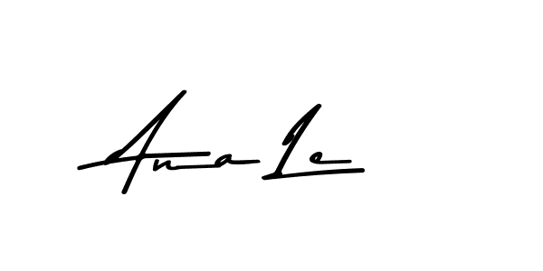 How to make Ana Le name signature. Use Asem Kandis PERSONAL USE style for creating short signs online. This is the latest handwritten sign. Ana Le signature style 9 images and pictures png