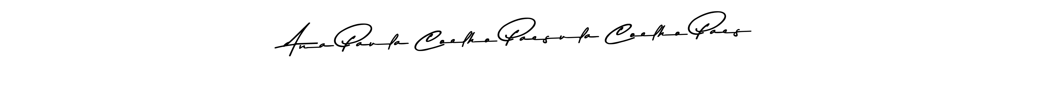 Make a beautiful signature design for name Ana Paula Coelho Paesula Coelho Paes. With this signature (Asem Kandis PERSONAL USE) style, you can create a handwritten signature for free. Ana Paula Coelho Paesula Coelho Paes signature style 9 images and pictures png