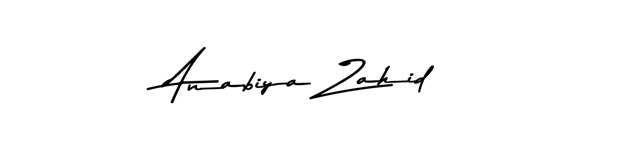 Also You can easily find your signature by using the search form. We will create Anabiya Zahid name handwritten signature images for you free of cost using Asem Kandis PERSONAL USE sign style. Anabiya Zahid signature style 9 images and pictures png