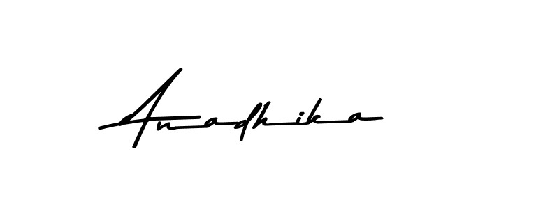 Create a beautiful signature design for name Anadhika. With this signature (Asem Kandis PERSONAL USE) fonts, you can make a handwritten signature for free. Anadhika signature style 9 images and pictures png