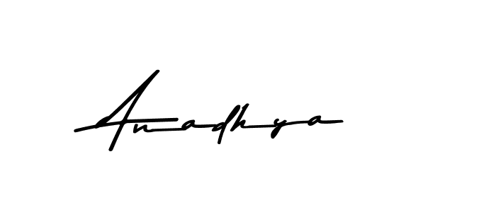 How to make Anadhya name signature. Use Asem Kandis PERSONAL USE style for creating short signs online. This is the latest handwritten sign. Anadhya signature style 9 images and pictures png