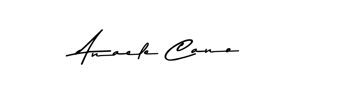 How to make Anaele Cano name signature. Use Asem Kandis PERSONAL USE style for creating short signs online. This is the latest handwritten sign. Anaele Cano signature style 9 images and pictures png