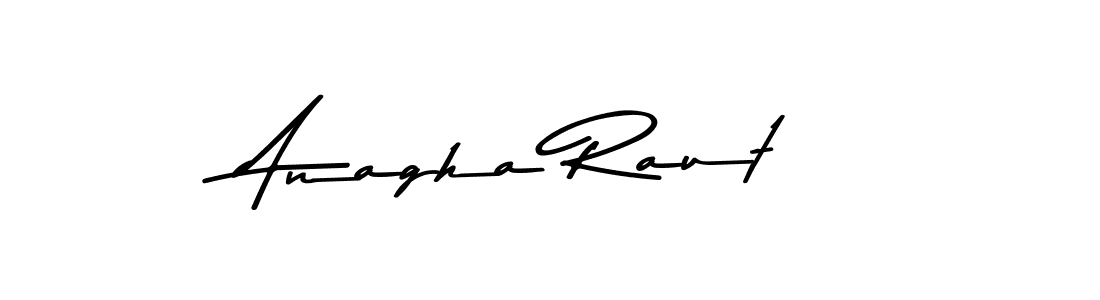 How to make Anagha Raut name signature. Use Asem Kandis PERSONAL USE style for creating short signs online. This is the latest handwritten sign. Anagha Raut signature style 9 images and pictures png