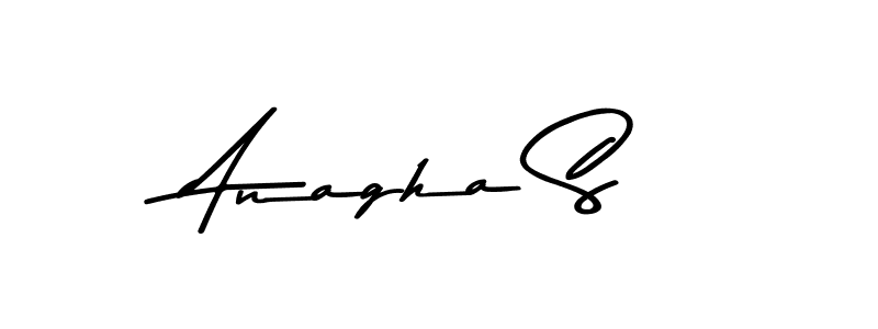 if you are searching for the best signature style for your name Anagha S. so please give up your signature search. here we have designed multiple signature styles  using Asem Kandis PERSONAL USE. Anagha S signature style 9 images and pictures png