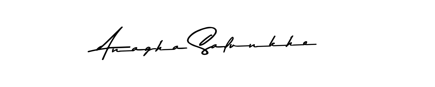 Use a signature maker to create a handwritten signature online. With this signature software, you can design (Asem Kandis PERSONAL USE) your own signature for name Anagha Salunkhe. Anagha Salunkhe signature style 9 images and pictures png