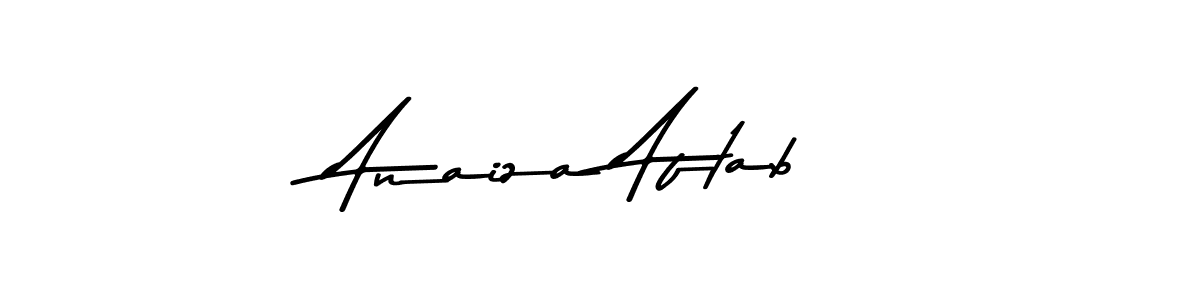 Also You can easily find your signature by using the search form. We will create Anaiza Aftab name handwritten signature images for you free of cost using Asem Kandis PERSONAL USE sign style. Anaiza Aftab signature style 9 images and pictures png