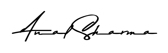 The Asem Kandis PERSONAL USE typeface gives name Anal Sharma a refined look. Suitable for certificates, diplomas, and official verification. Anal Sharma signature style 9 images and pictures png