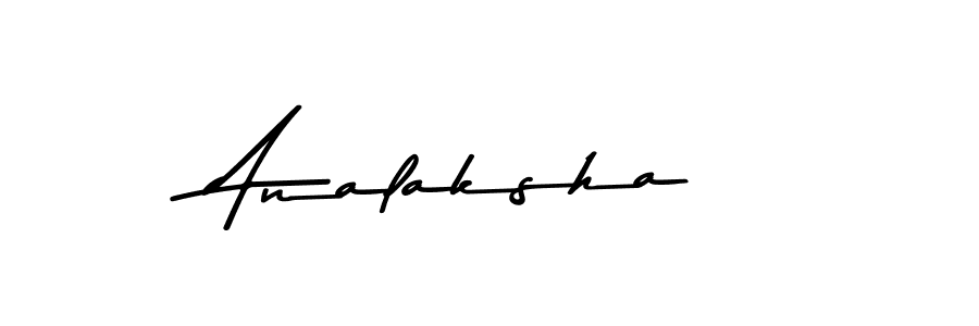 Create a beautiful signature design for name Analaksha. With this signature (Asem Kandis PERSONAL USE) fonts, you can make a handwritten signature for free. Analaksha signature style 9 images and pictures png