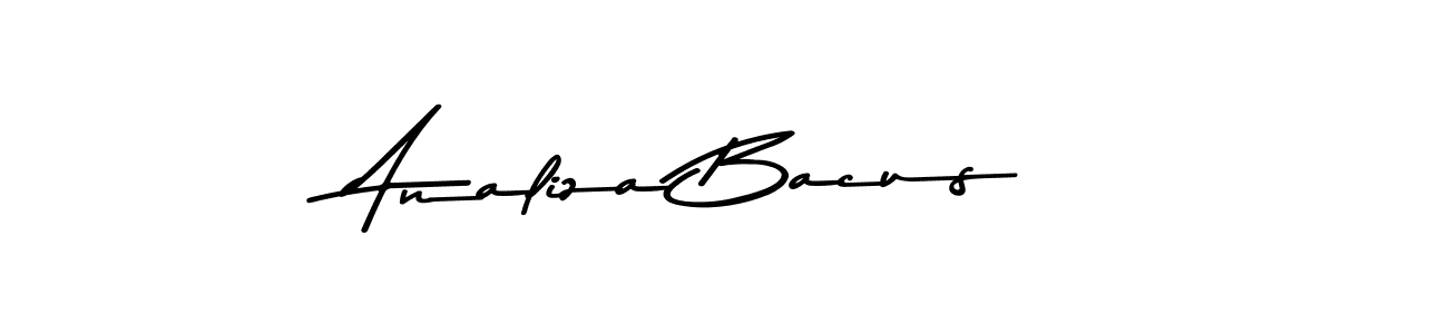 How to make Analiza Bacus name signature. Use Asem Kandis PERSONAL USE style for creating short signs online. This is the latest handwritten sign. Analiza Bacus signature style 9 images and pictures png