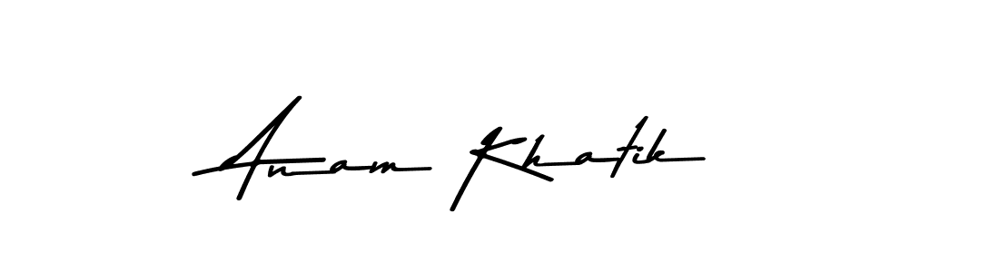 if you are searching for the best signature style for your name Anam Khatik. so please give up your signature search. here we have designed multiple signature styles  using Asem Kandis PERSONAL USE. Anam Khatik signature style 9 images and pictures png