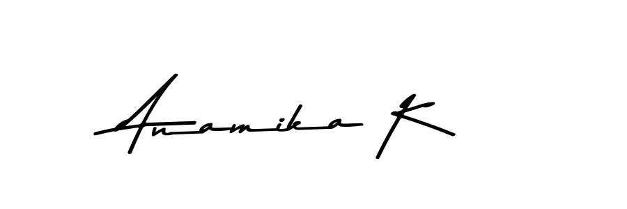 Use a signature maker to create a handwritten signature online. With this signature software, you can design (Asem Kandis PERSONAL USE) your own signature for name Anamika K. Anamika K signature style 9 images and pictures png