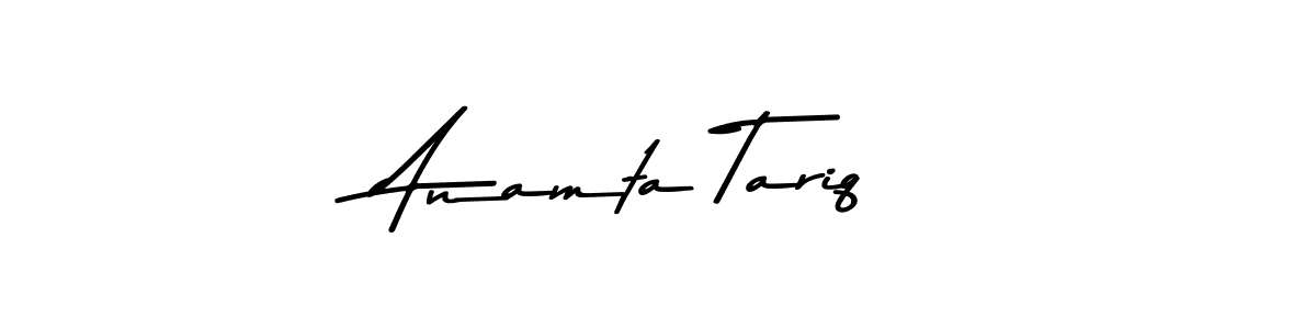 Use a signature maker to create a handwritten signature online. With this signature software, you can design (Asem Kandis PERSONAL USE) your own signature for name Anamta Tariq. Anamta Tariq signature style 9 images and pictures png