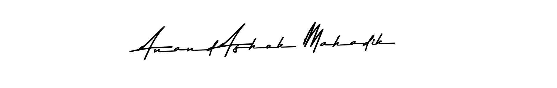 How to make Anand Ashok Mahadik name signature. Use Asem Kandis PERSONAL USE style for creating short signs online. This is the latest handwritten sign. Anand Ashok Mahadik signature style 9 images and pictures png