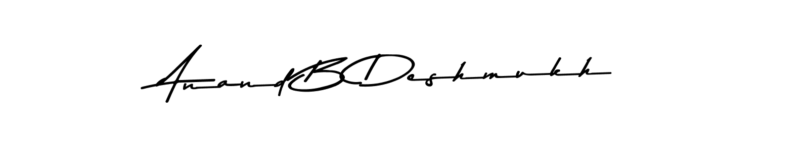How to make Anand B Deshmukh name signature. Use Asem Kandis PERSONAL USE style for creating short signs online. This is the latest handwritten sign. Anand B Deshmukh signature style 9 images and pictures png