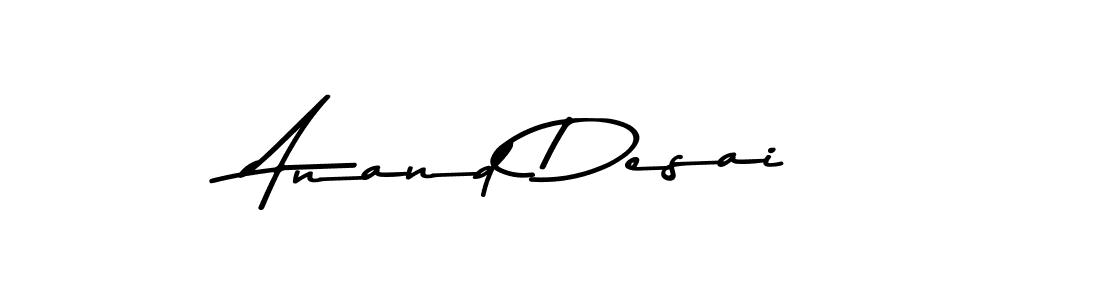 How to make Anand Desai name signature. Use Asem Kandis PERSONAL USE style for creating short signs online. This is the latest handwritten sign. Anand Desai signature style 9 images and pictures png