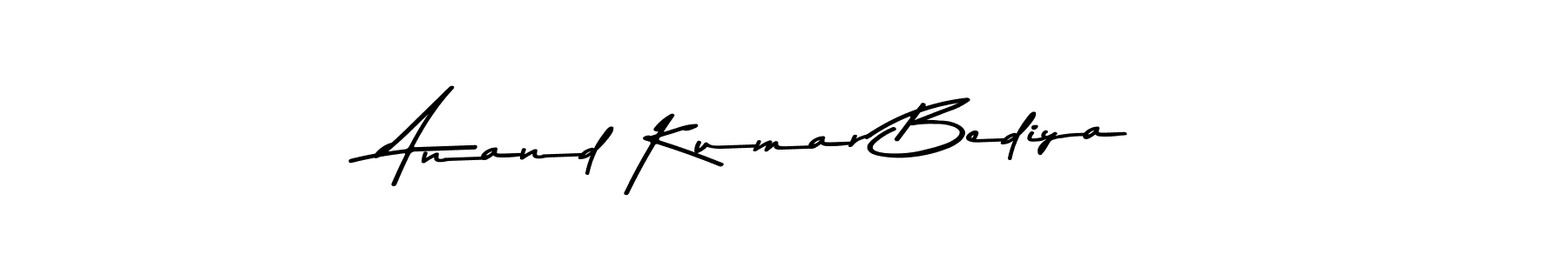 How to make Anand Kumar Bediya name signature. Use Asem Kandis PERSONAL USE style for creating short signs online. This is the latest handwritten sign. Anand Kumar Bediya signature style 9 images and pictures png