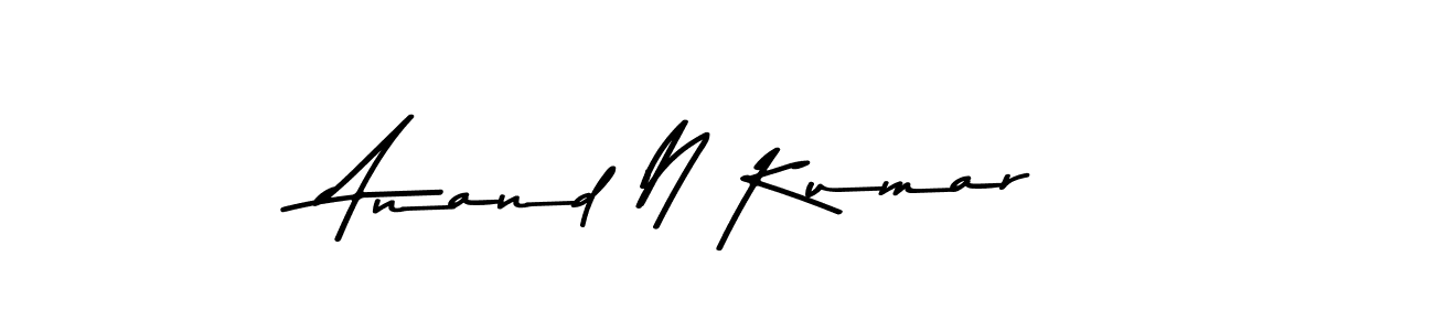 Create a beautiful signature design for name Anand N Kumar. With this signature (Asem Kandis PERSONAL USE) fonts, you can make a handwritten signature for free. Anand N Kumar signature style 9 images and pictures png