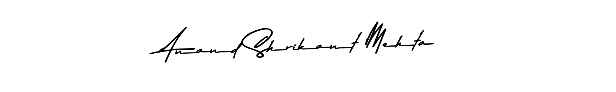 Design your own signature with our free online signature maker. With this signature software, you can create a handwritten (Asem Kandis PERSONAL USE) signature for name Anand Shrikant Mehta. Anand Shrikant Mehta signature style 9 images and pictures png