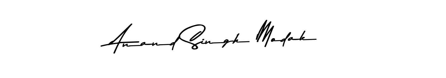 Create a beautiful signature design for name Anand Singh Modak. With this signature (Asem Kandis PERSONAL USE) fonts, you can make a handwritten signature for free. Anand Singh Modak signature style 9 images and pictures png