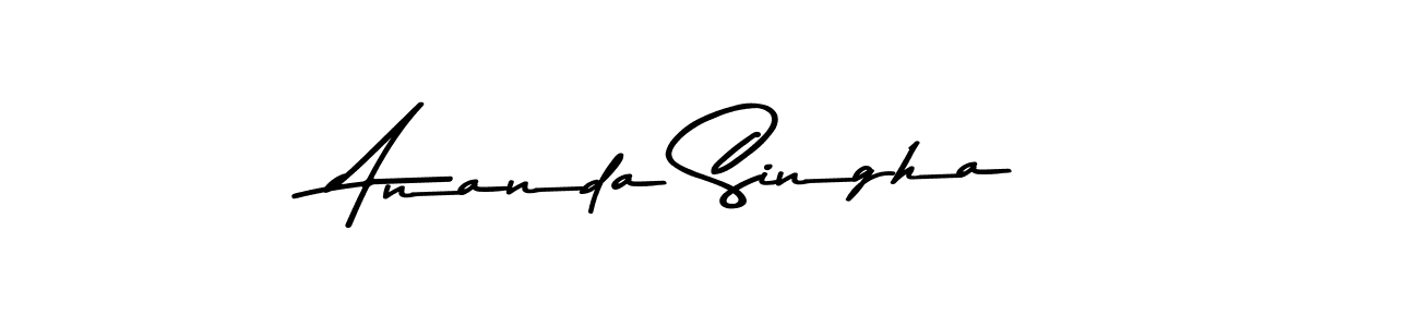 Design your own signature with our free online signature maker. With this signature software, you can create a handwritten (Asem Kandis PERSONAL USE) signature for name Ananda Singha. Ananda Singha signature style 9 images and pictures png