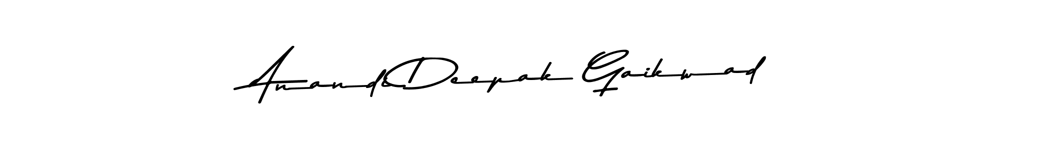 How to make Anandi Deepak Gaikwad name signature. Use Asem Kandis PERSONAL USE style for creating short signs online. This is the latest handwritten sign. Anandi Deepak Gaikwad signature style 9 images and pictures png