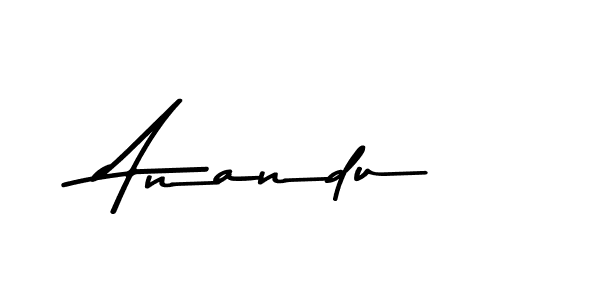 How to make Anandu name signature. Use Asem Kandis PERSONAL USE style for creating short signs online. This is the latest handwritten sign. Anandu signature style 9 images and pictures png