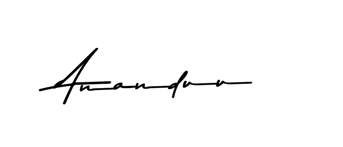 Use a signature maker to create a handwritten signature online. With this signature software, you can design (Asem Kandis PERSONAL USE) your own signature for name Ananduu. Ananduu signature style 9 images and pictures png