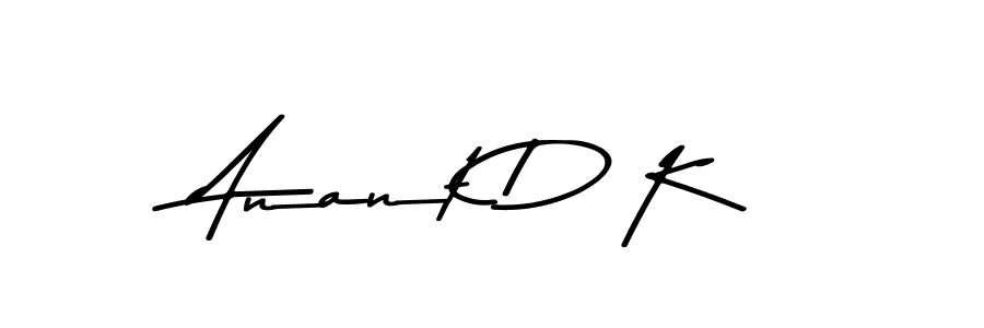 The best way (Asem Kandis PERSONAL USE) to make a short signature is to pick only two or three words in your name. The name Anant D K include a total of six letters. For converting this name. Anant D K signature style 9 images and pictures png