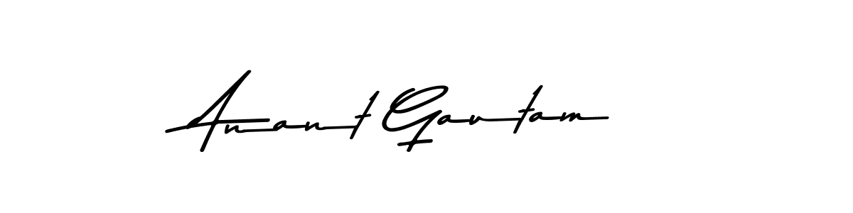 Asem Kandis PERSONAL USE is a professional signature style that is perfect for those who want to add a touch of class to their signature. It is also a great choice for those who want to make their signature more unique. Get Anant Gautam name to fancy signature for free. Anant Gautam signature style 9 images and pictures png
