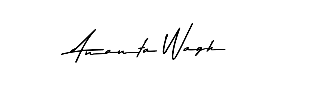 Ananta Wagh stylish signature style. Best Handwritten Sign (Asem Kandis PERSONAL USE) for my name. Handwritten Signature Collection Ideas for my name Ananta Wagh. Ananta Wagh signature style 9 images and pictures png