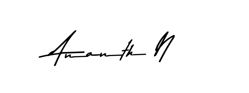 How to Draw Ananth N signature style? Asem Kandis PERSONAL USE is a latest design signature styles for name Ananth N. Ananth N signature style 9 images and pictures png