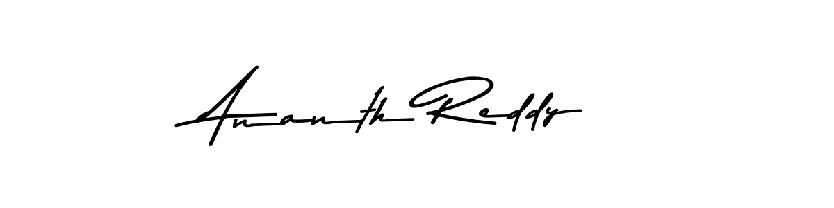 Ananth Reddy stylish signature style. Best Handwritten Sign (Asem Kandis PERSONAL USE) for my name. Handwritten Signature Collection Ideas for my name Ananth Reddy. Ananth Reddy signature style 9 images and pictures png
