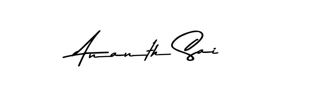 How to make Ananth Sai name signature. Use Asem Kandis PERSONAL USE style for creating short signs online. This is the latest handwritten sign. Ananth Sai signature style 9 images and pictures png