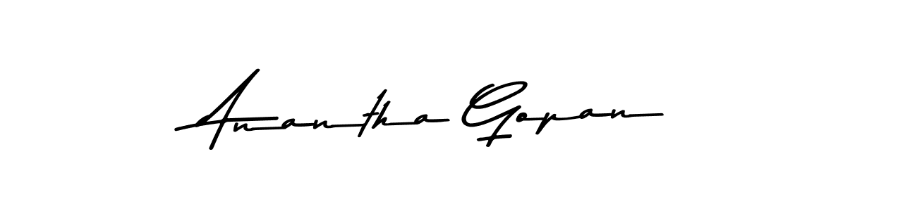 Anantha Gopan stylish signature style. Best Handwritten Sign (Asem Kandis PERSONAL USE) for my name. Handwritten Signature Collection Ideas for my name Anantha Gopan. Anantha Gopan signature style 9 images and pictures png