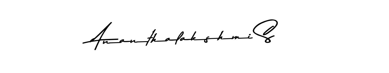 Make a beautiful signature design for name Ananthalakshmi S. With this signature (Asem Kandis PERSONAL USE) style, you can create a handwritten signature for free. Ananthalakshmi S signature style 9 images and pictures png