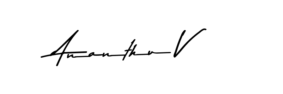 How to make Ananthu V signature? Asem Kandis PERSONAL USE is a professional autograph style. Create handwritten signature for Ananthu V name. Ananthu V signature style 9 images and pictures png