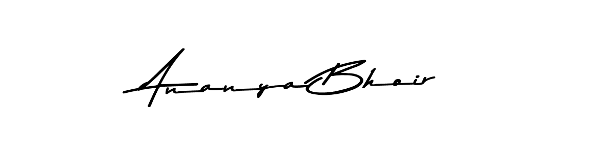 Also You can easily find your signature by using the search form. We will create Ananya Bhoir name handwritten signature images for you free of cost using Asem Kandis PERSONAL USE sign style. Ananya Bhoir signature style 9 images and pictures png