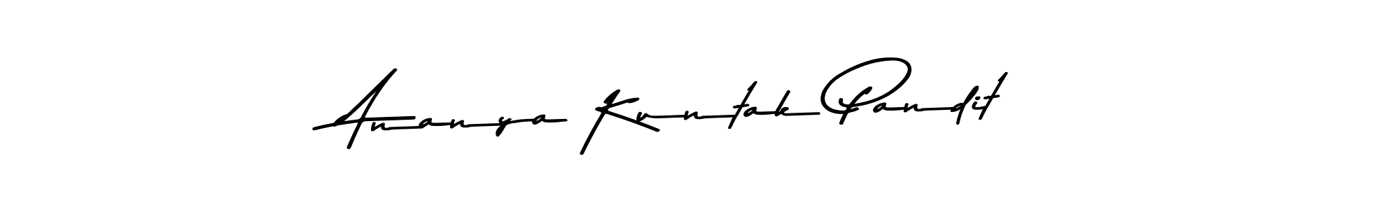 Make a beautiful signature design for name Ananya Kuntak Pandit. With this signature (Asem Kandis PERSONAL USE) style, you can create a handwritten signature for free. Ananya Kuntak Pandit signature style 9 images and pictures png