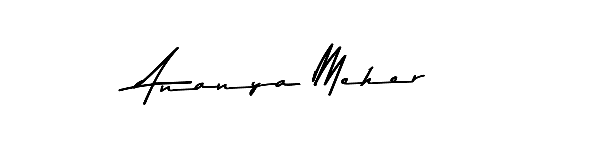 Design your own signature with our free online signature maker. With this signature software, you can create a handwritten (Asem Kandis PERSONAL USE) signature for name Ananya Meher. Ananya Meher signature style 9 images and pictures png