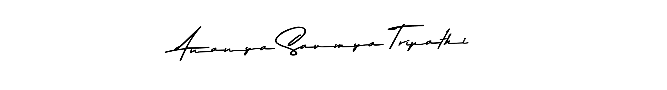 Ananya Saumya Tripathi stylish signature style. Best Handwritten Sign (Asem Kandis PERSONAL USE) for my name. Handwritten Signature Collection Ideas for my name Ananya Saumya Tripathi. Ananya Saumya Tripathi signature style 9 images and pictures png