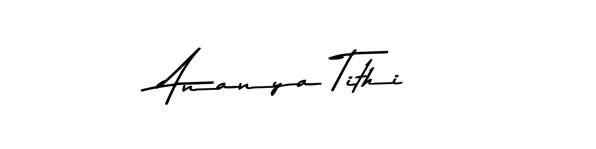 This is the best signature style for the Ananya Tithi name. Also you like these signature font (Asem Kandis PERSONAL USE). Mix name signature. Ananya Tithi signature style 9 images and pictures png