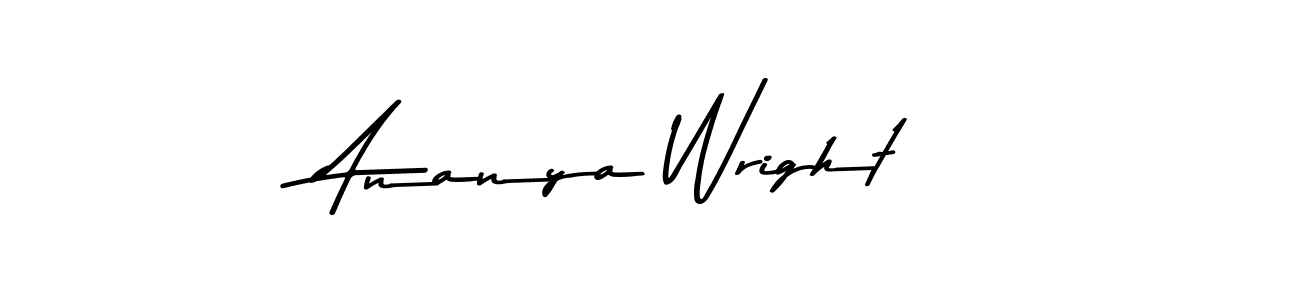 Design your own signature with our free online signature maker. With this signature software, you can create a handwritten (Asem Kandis PERSONAL USE) signature for name Ananya Wright. Ananya Wright signature style 9 images and pictures png